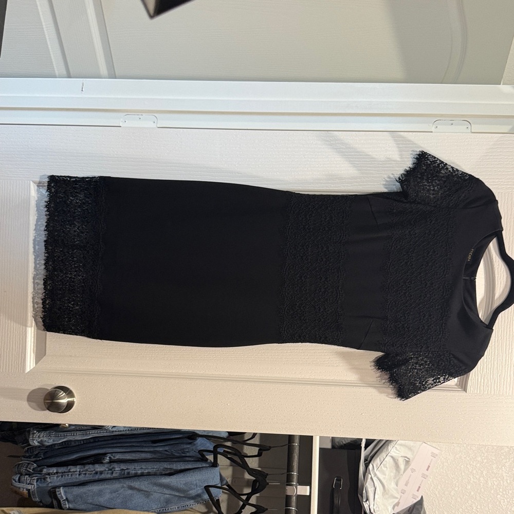Escada Black Lace Mini Dress